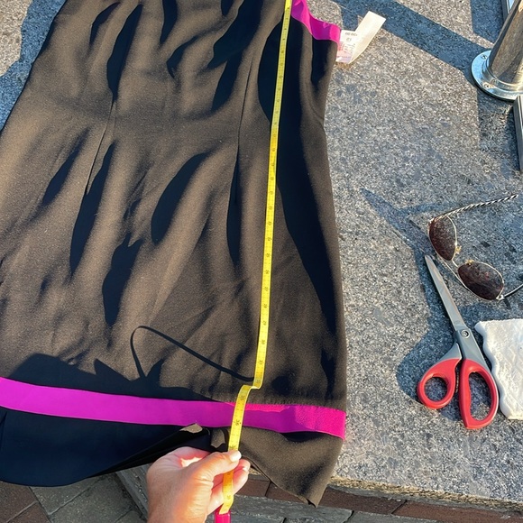 Black and fushia sleeveless dress size 12 -NEW with tags - Picture 5 of 7